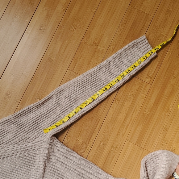 Nordstrom rack Love Tree sexy plunging V back sweater dress neutral taupe beige - Picture 11 of 12